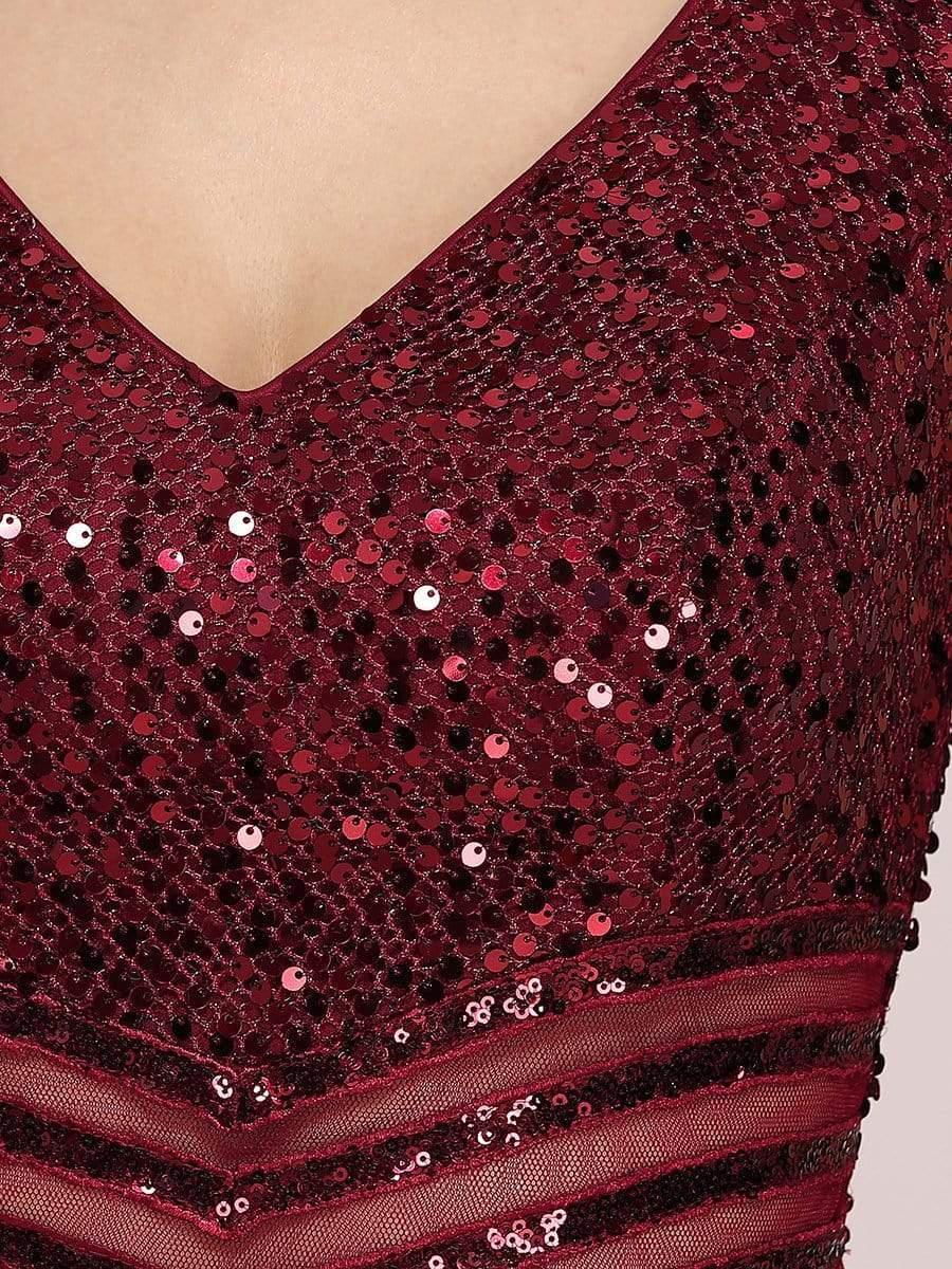 Sexy High-Low Maxi Chiffon Evening Dresses with Sequin(Final Sale) - Image 34