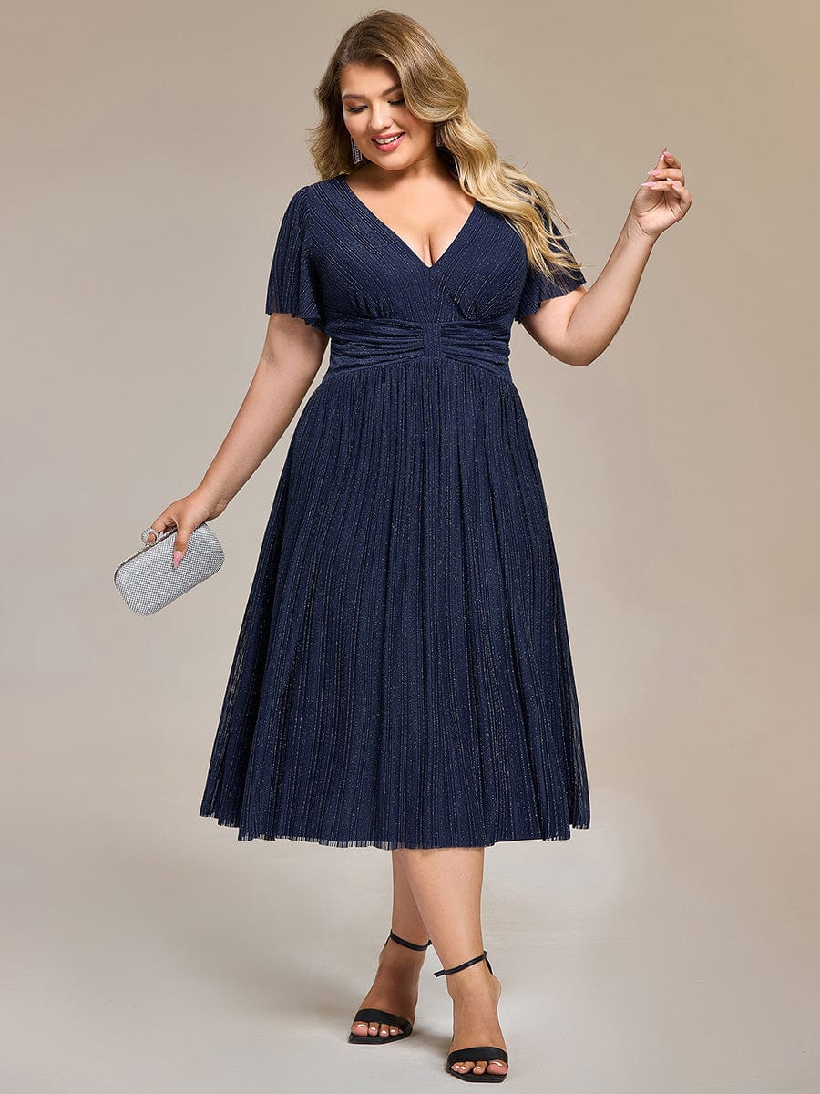 ever QUINN|Glittery Midi Evening Dress - Image 16