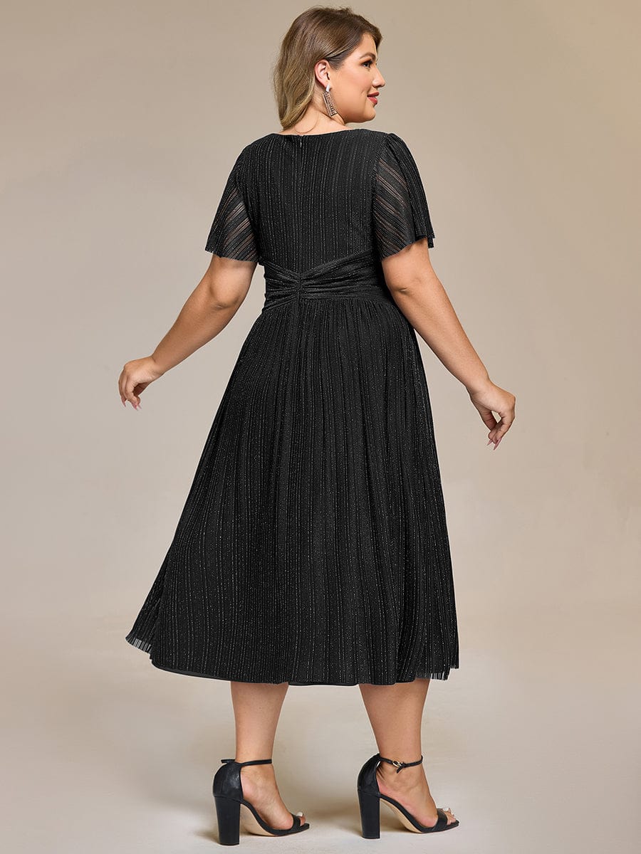 ever QUINN|Glittery Midi Evening Dress - Image 6