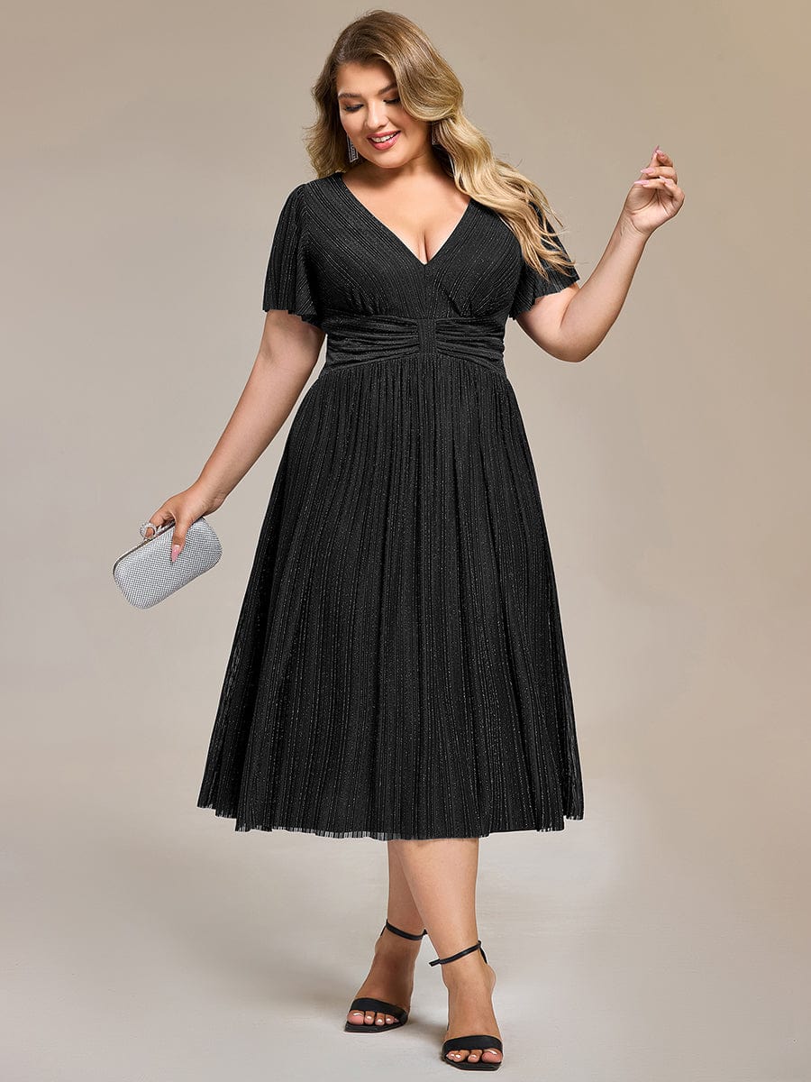 ever QUINN|Glittery Midi Evening Dress - Image 7
