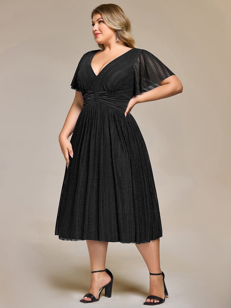 ever QUINN|Glittery Midi Evening Dress - Image 8