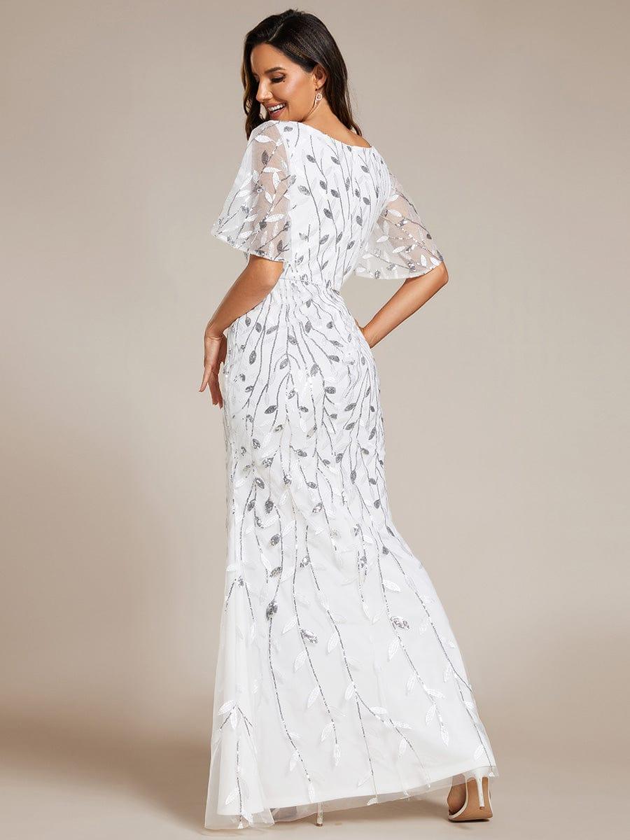 ever DIONE|Gorgeous V Neck Leaf-Sequined Fishtail Mother of the Bride Dress(Final Sale) - Image 69