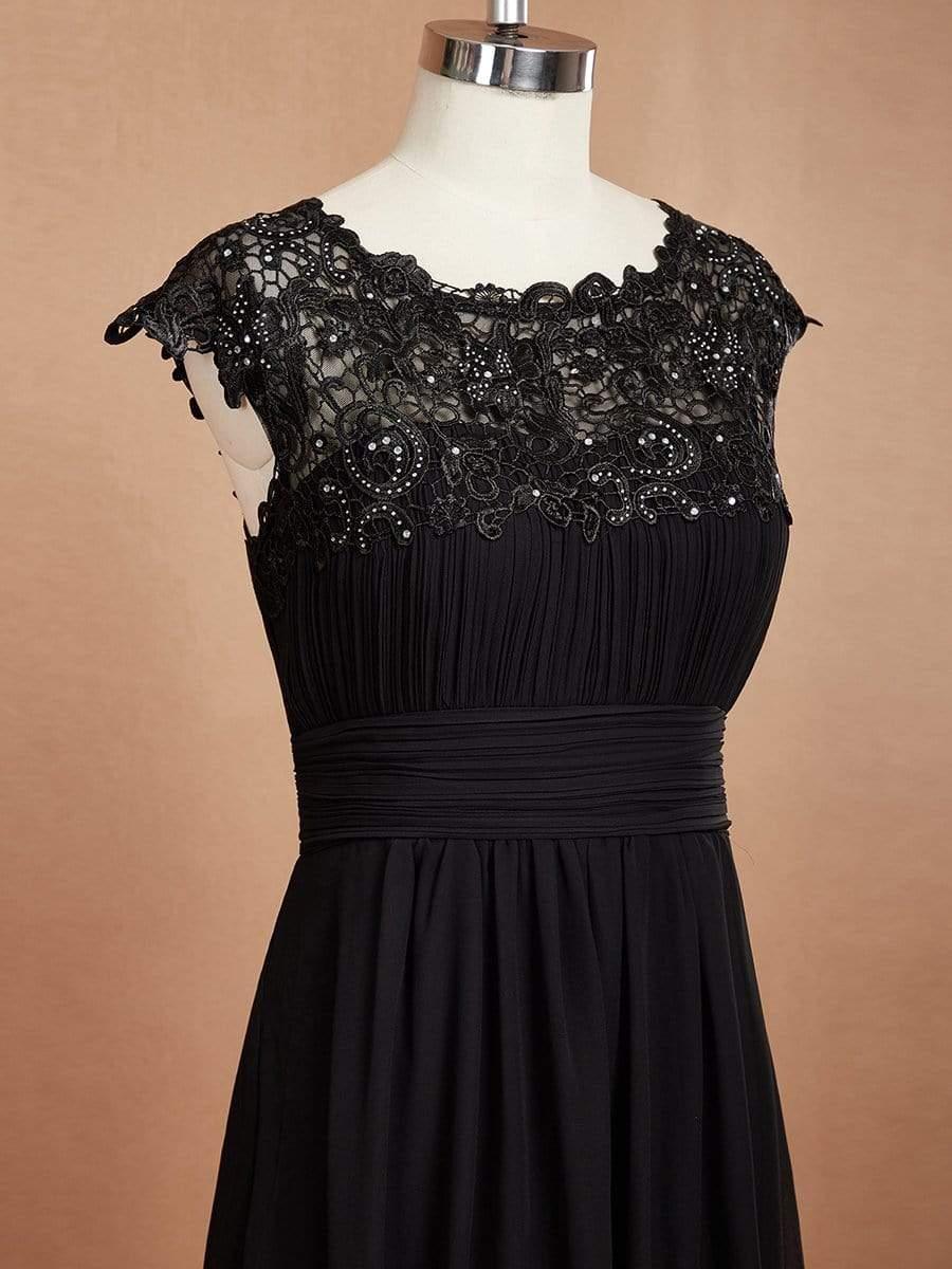 Elegant Maxi Long Lace Cap Sleeve Bridesmaid Dress(Final Sale) - Image 126