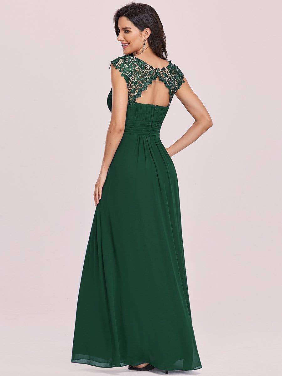 Elegant Maxi Long Lace Cap Sleeve Bridesmaid Dress(Final Sale) - Image 42