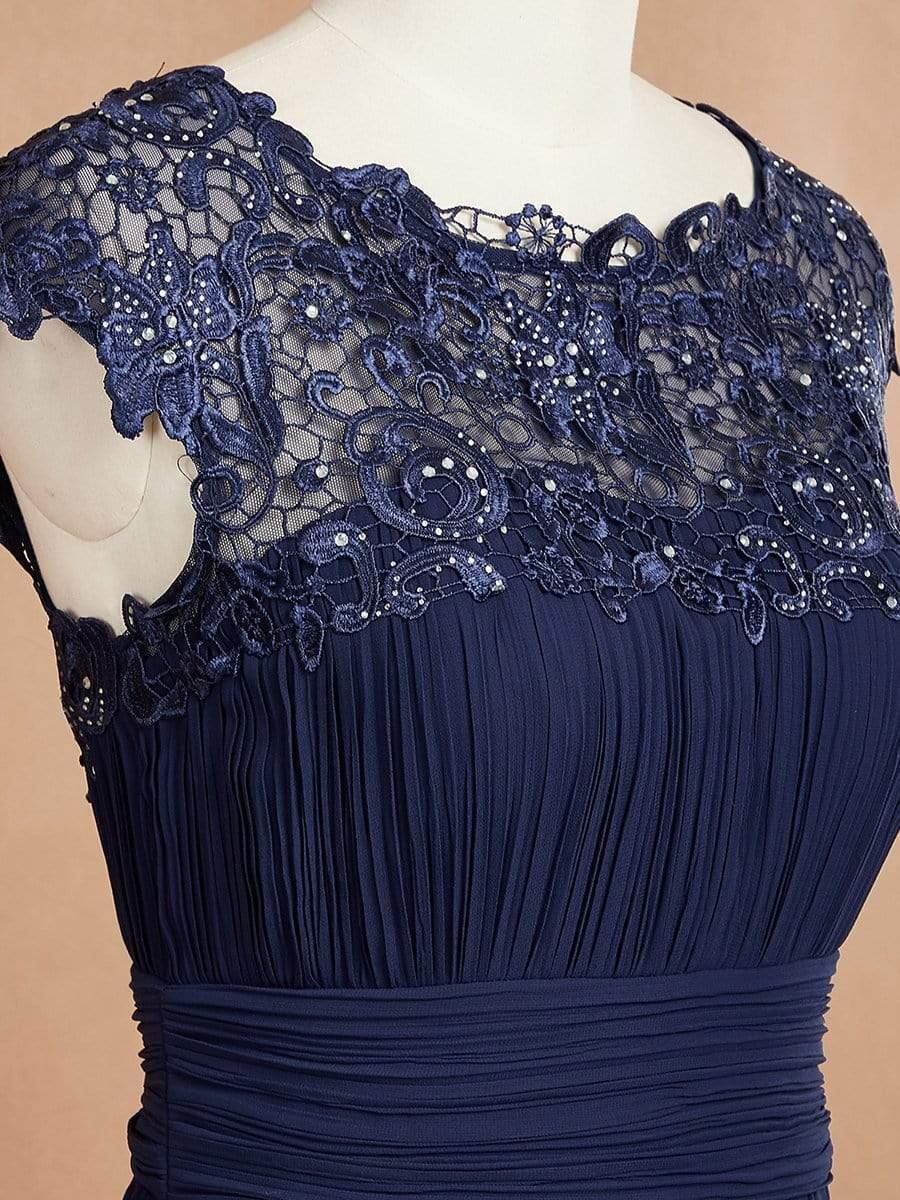 Elegant Maxi Long Lace Cap Sleeve Bridesmaid Dress(Final Sale) - Image 94