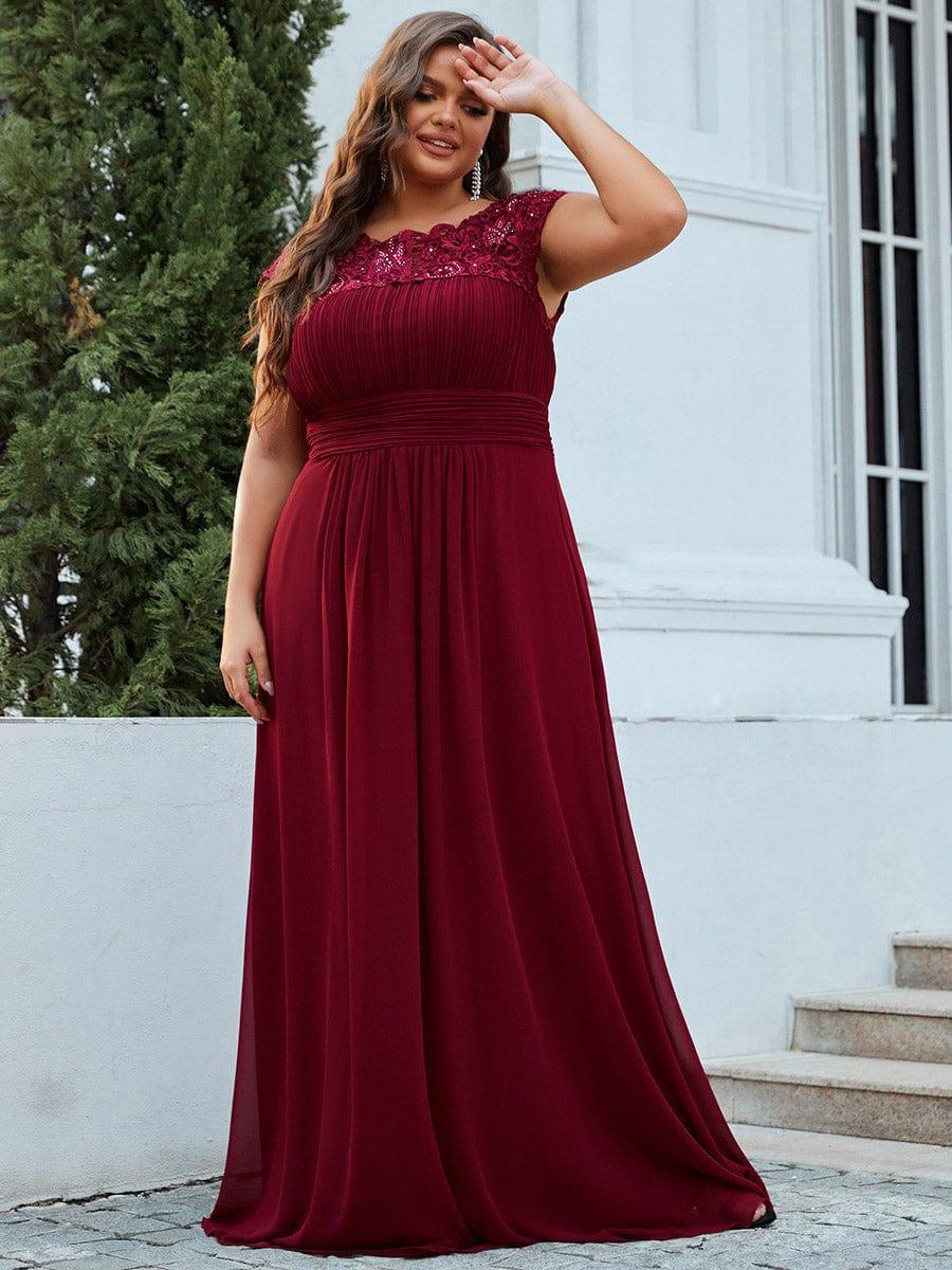 Flattering A-Line Chiffon Lace Evening Dress for Wedding with Cap Sleeve(Final Sale) - Image 23