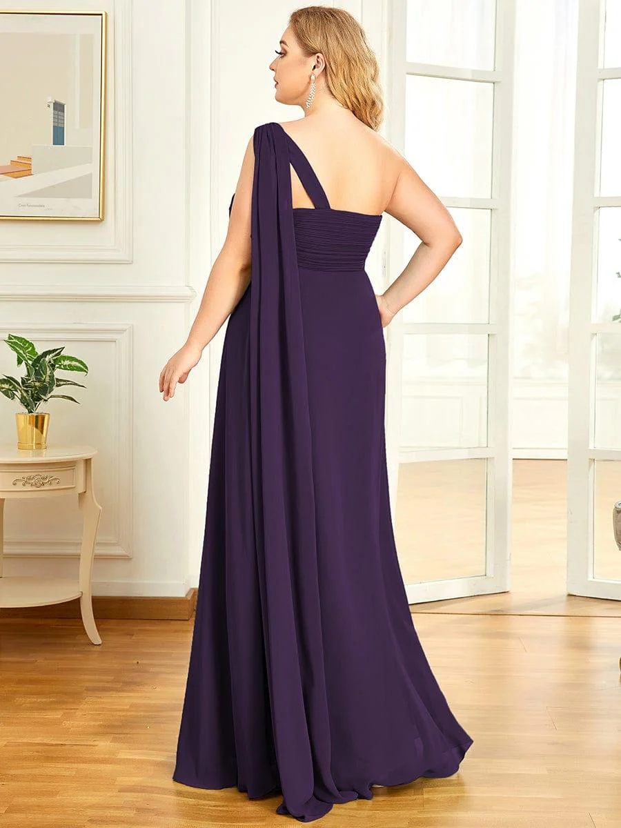 ever ANAYA|Maxi Long Chiffon One Shoulder Evening Dress for Women(Final Sale) - Image 49