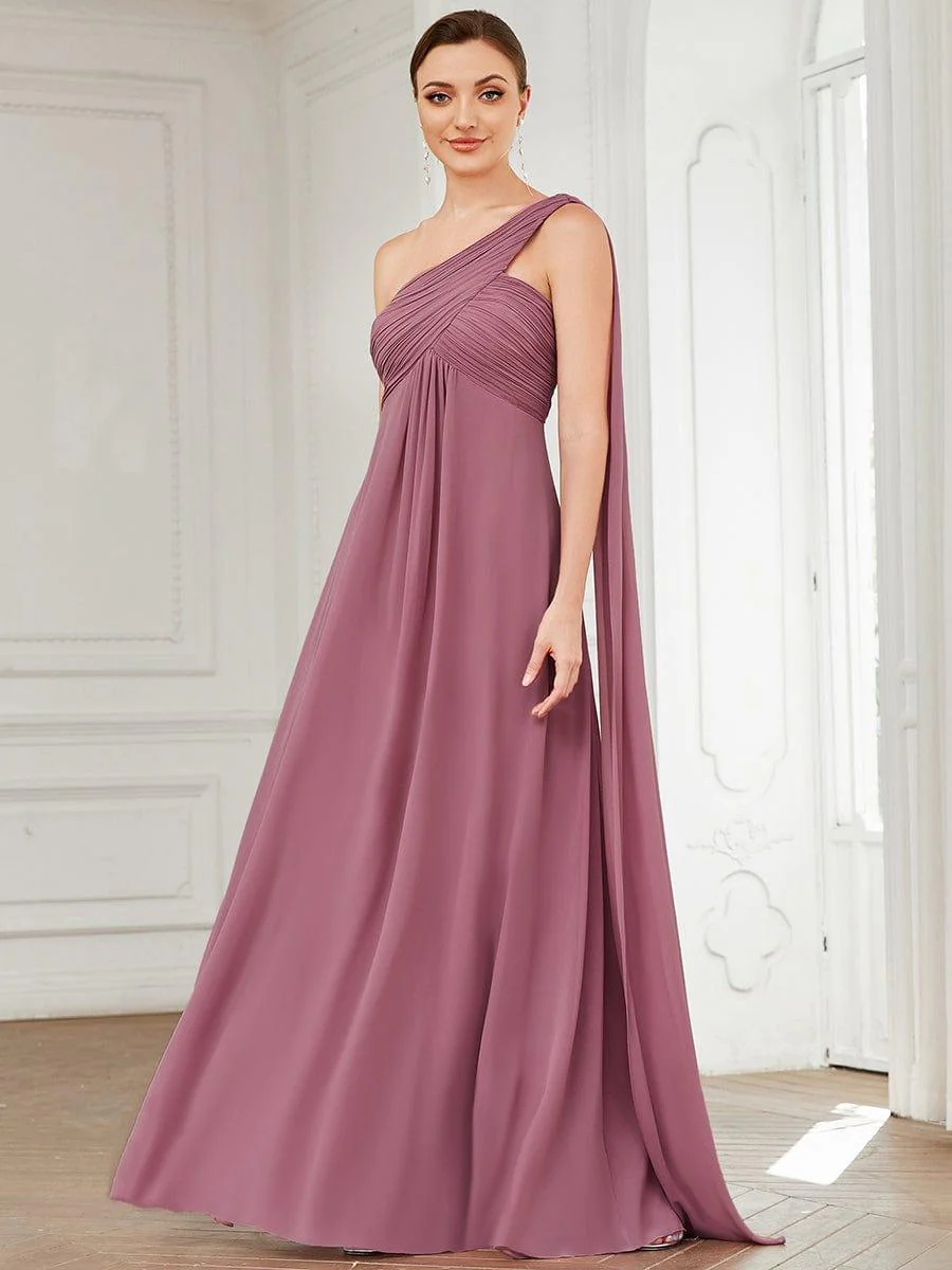 ever ANAYA|Maxi Long Chiffon One Shoulder Evening Dress for Women(Final Sale) - Image 50