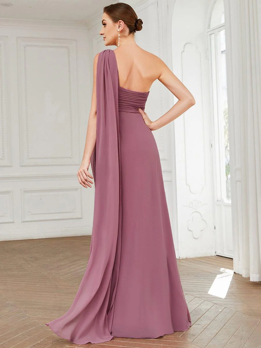 ever ANAYA|Maxi Long Chiffon One Shoulder Evening Dress for Women(Final Sale) - Image 51