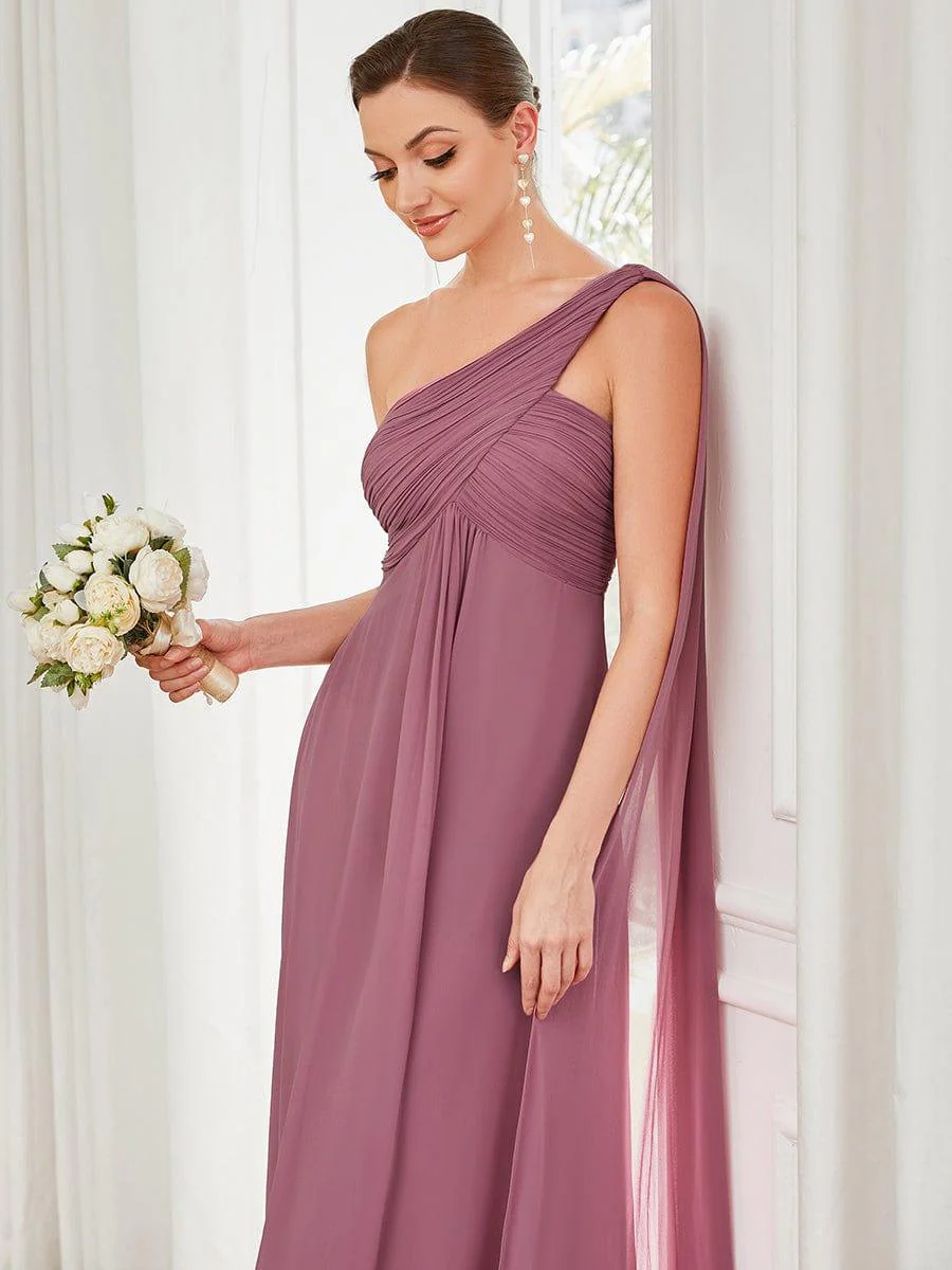 ever ANAYA|Maxi Long Chiffon One Shoulder Evening Dress for Women(Final Sale) - Image 52