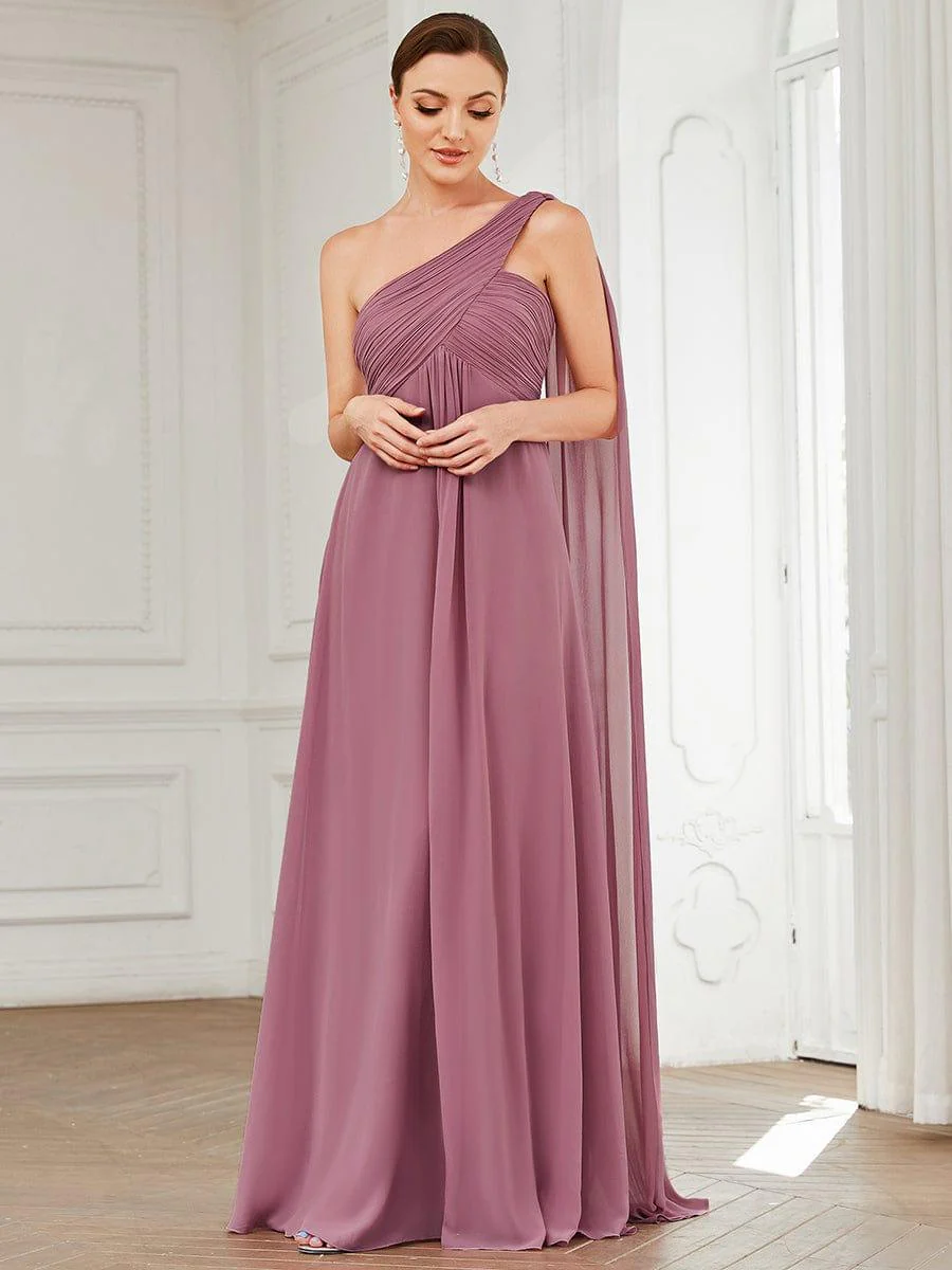 ever ANAYA|Maxi Long Chiffon One Shoulder Evening Dress for Women(Final Sale) - Image 53