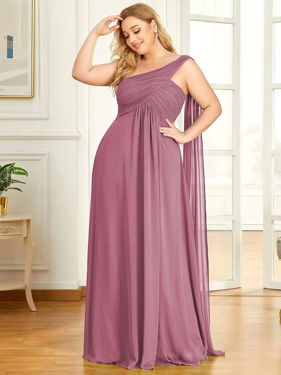 ever ANAYA|Maxi Long Chiffon One Shoulder Evening Dress for Women(Final Sale) - Image 55