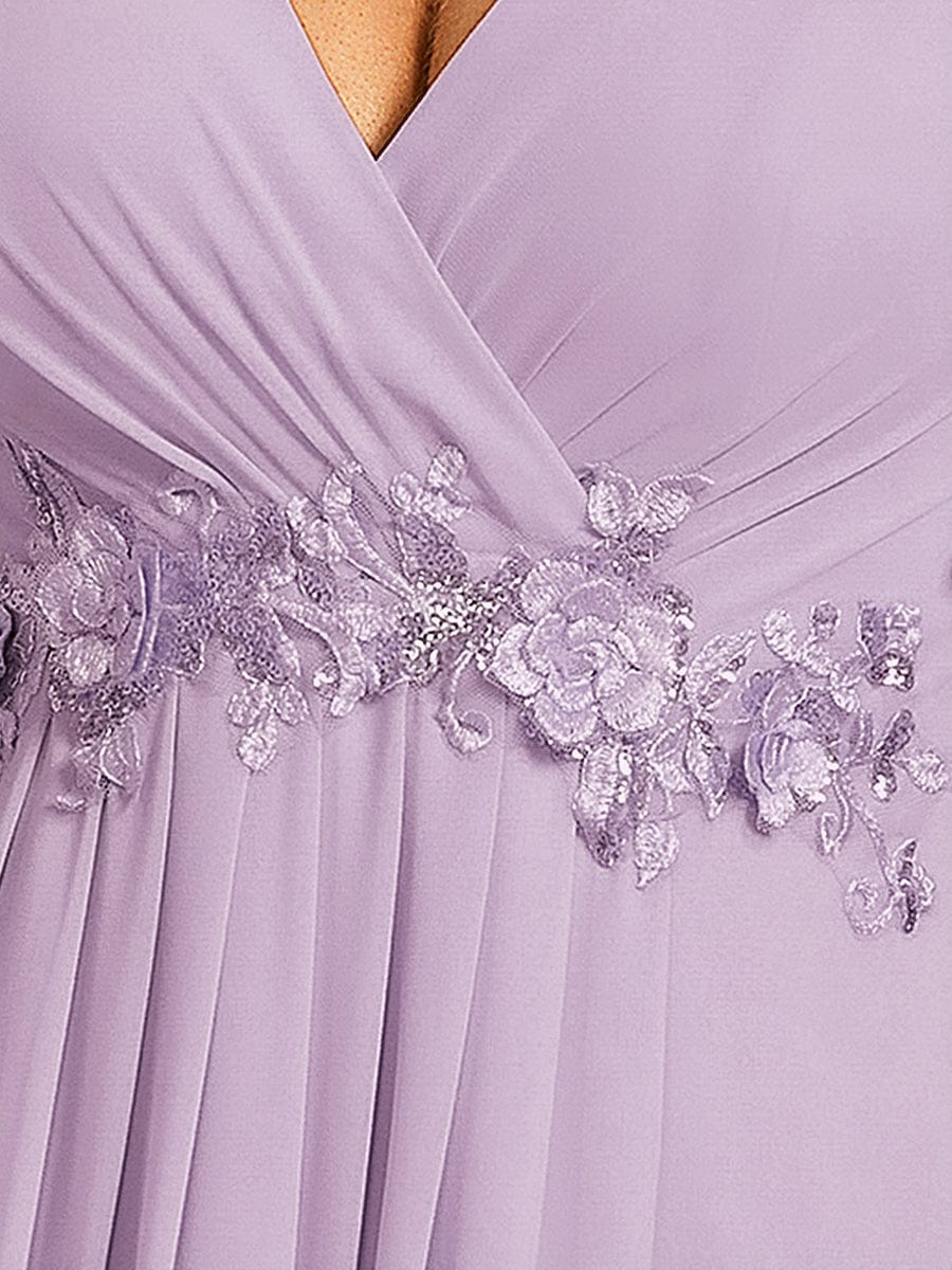 pretty IVYROSE|Plus Size Applique Short Sleeve A-Line Chiffon Evening Dress - Image 113