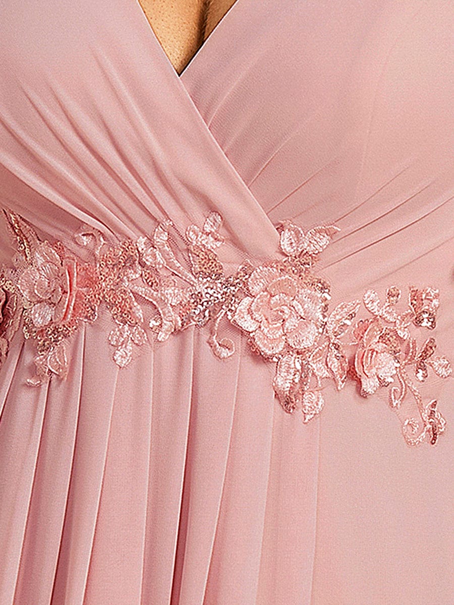 pretty IVYROSE|Plus Size Applique Short Sleeve A-Line Chiffon Evening Dress - Image 98