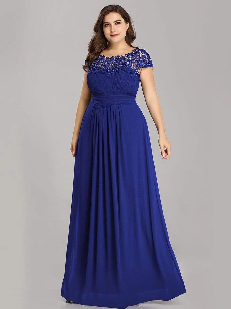 Plus Size Elegant Flattering Maxi Bridesmaid Dress(Final Sale) - Image 44