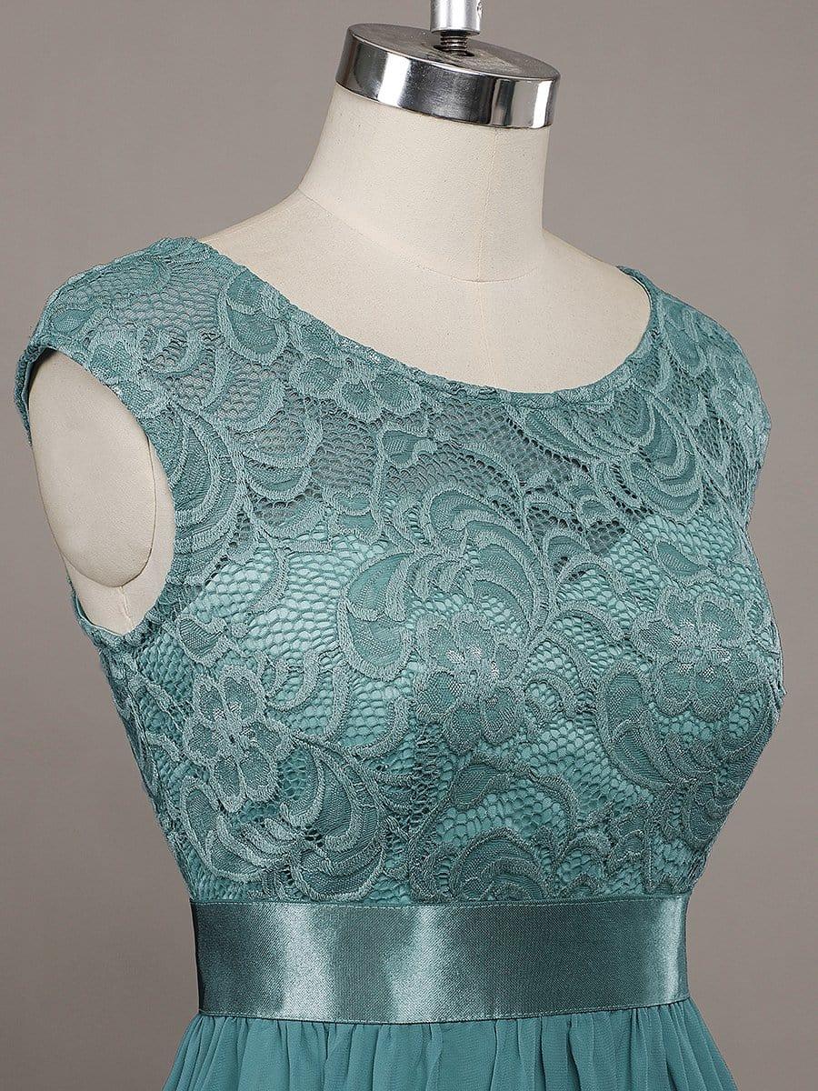 Round Neck Lace Bodice Bridesmaid Dress(Final Sale) - Image 15