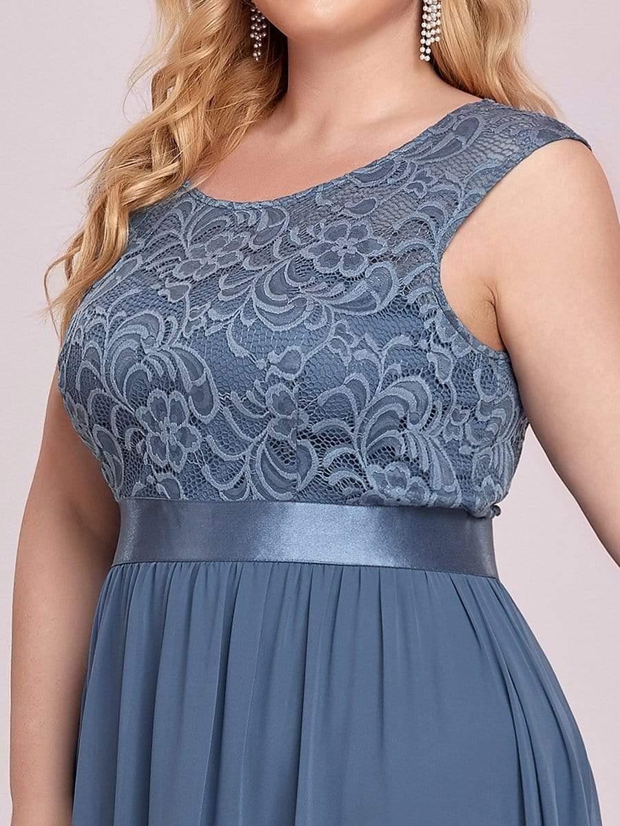 Round Neck Lace Bodice Bridesmaid Dress(Final Sale) - Image 33