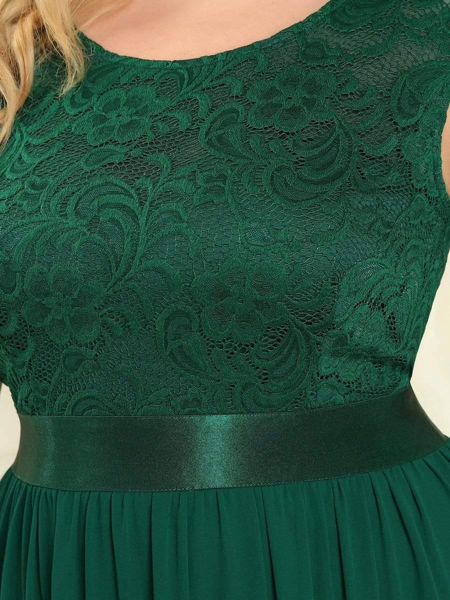 Round Neck Lace Bodice Bridesmaid Dress(Final Sale) - Image 8