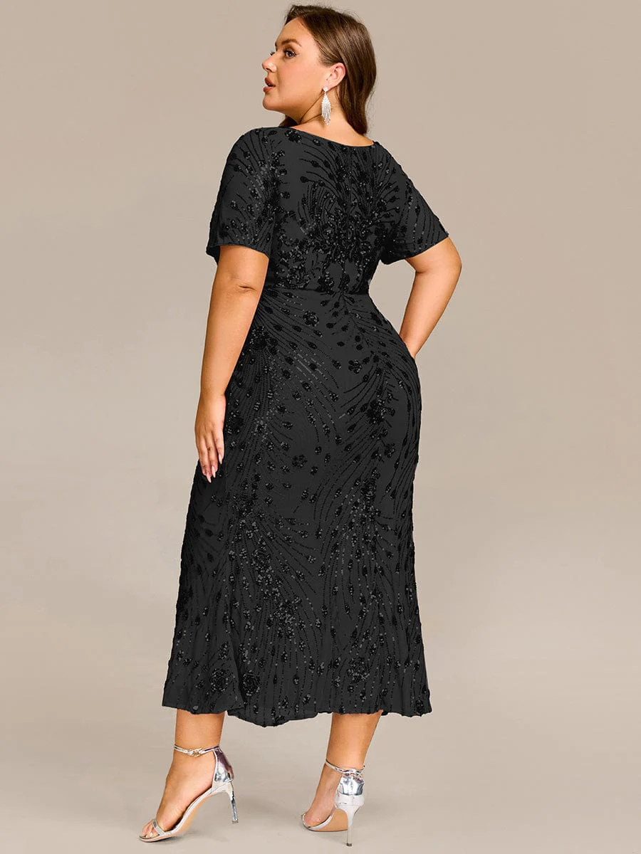 ever HAYLEN|Sequin Mermaid Round Neck Evening Dress - Image 28