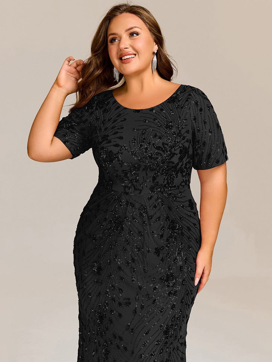 ever HAYLEN|Sequin Mermaid Round Neck Evening Dress - Image 29