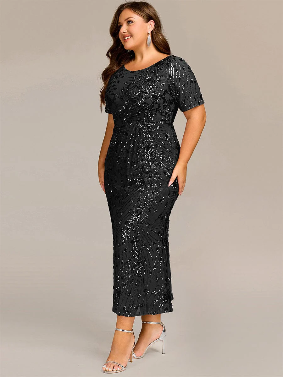 ever HAYLEN|Sequin Mermaid Round Neck Evening Dress - Image 35