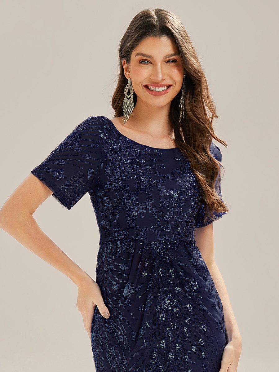 ever HAYLEN|Sequin Mermaid Round Neck Evening Dress - Image 45