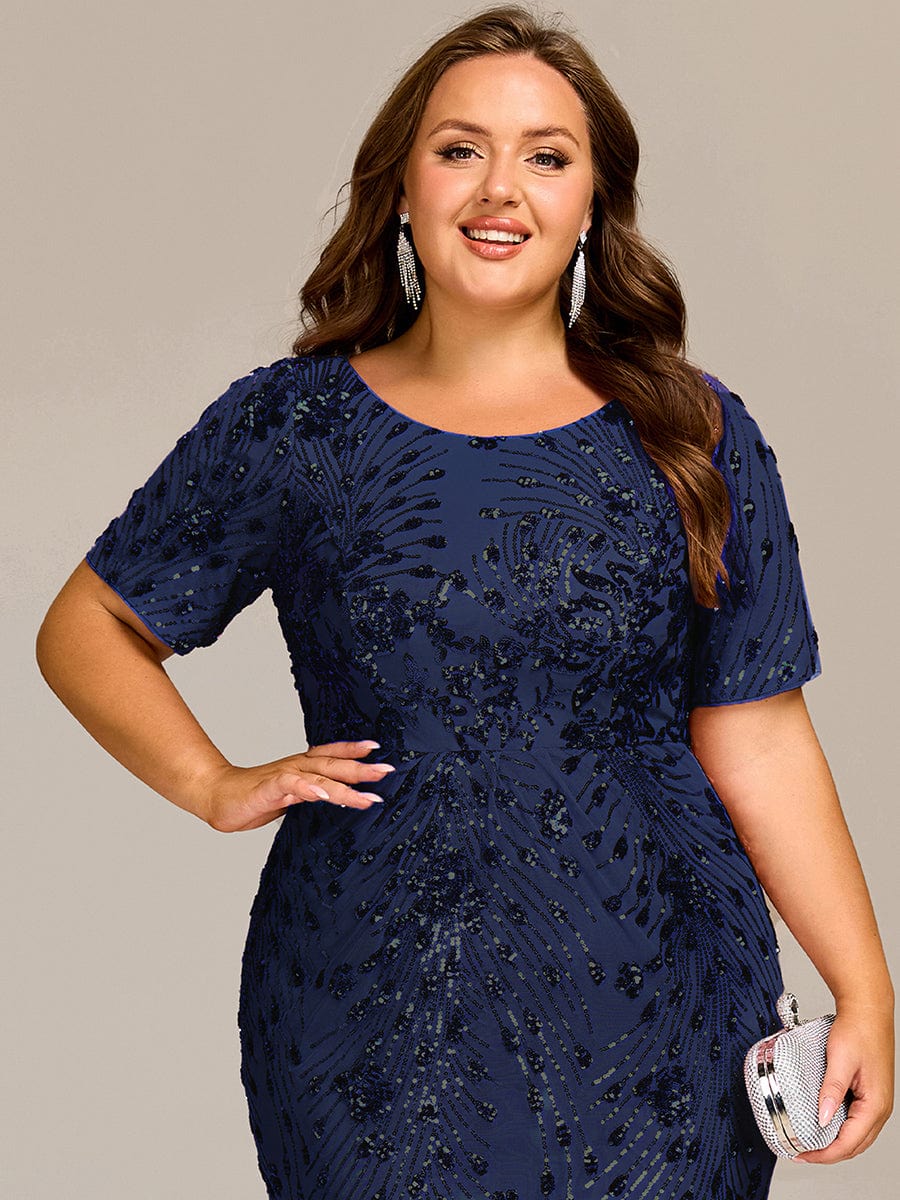ever HAYLEN|Sequin Mermaid Round Neck Evening Dress - Image 48