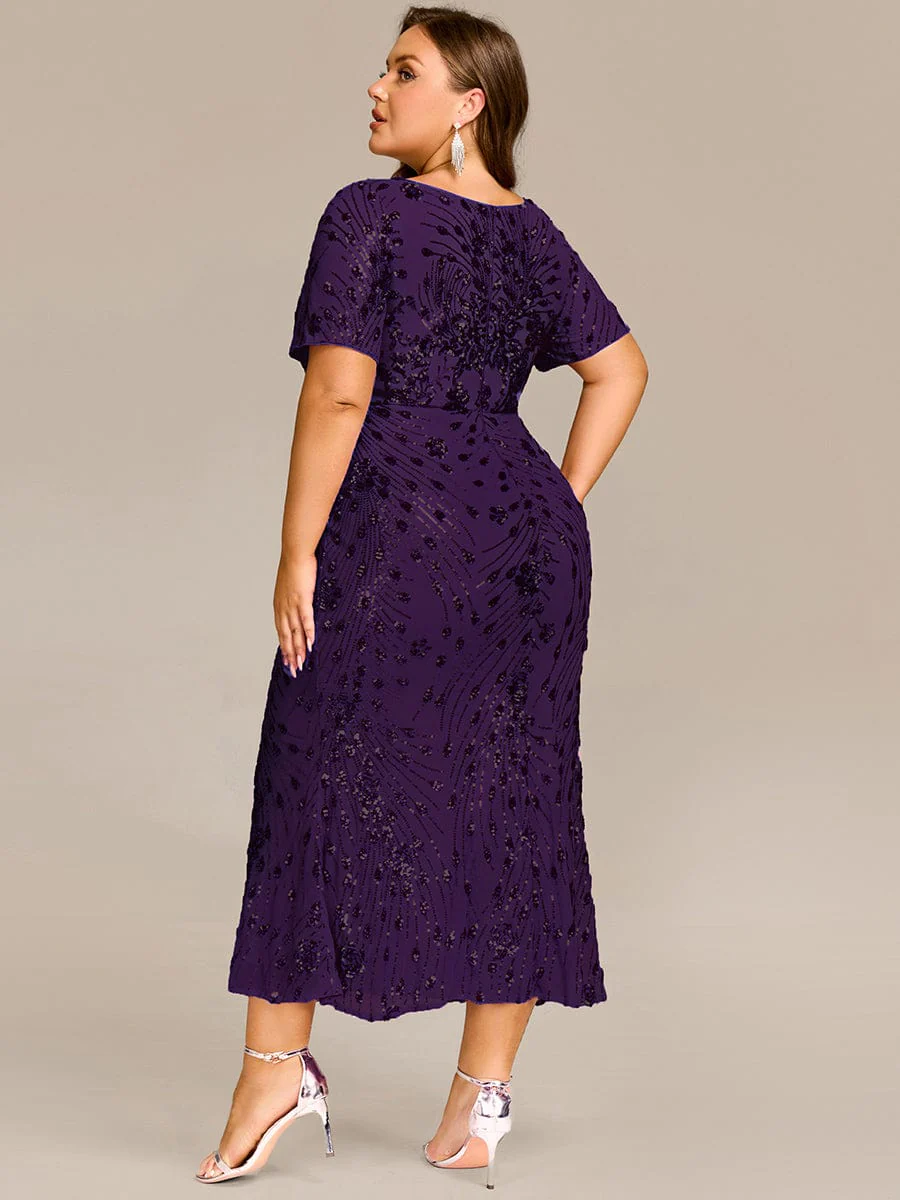 ever HAYLEN|Sequin Mermaid Round Neck Evening Dress - Image 70