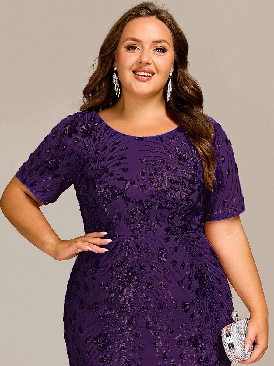 ever HAYLEN|Sequin Mermaid Round Neck Evening Dress - Image 71