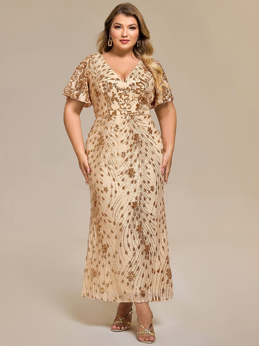 ever PALMER|Sequin Ruffle Sleeve Evening Dress - Image 20