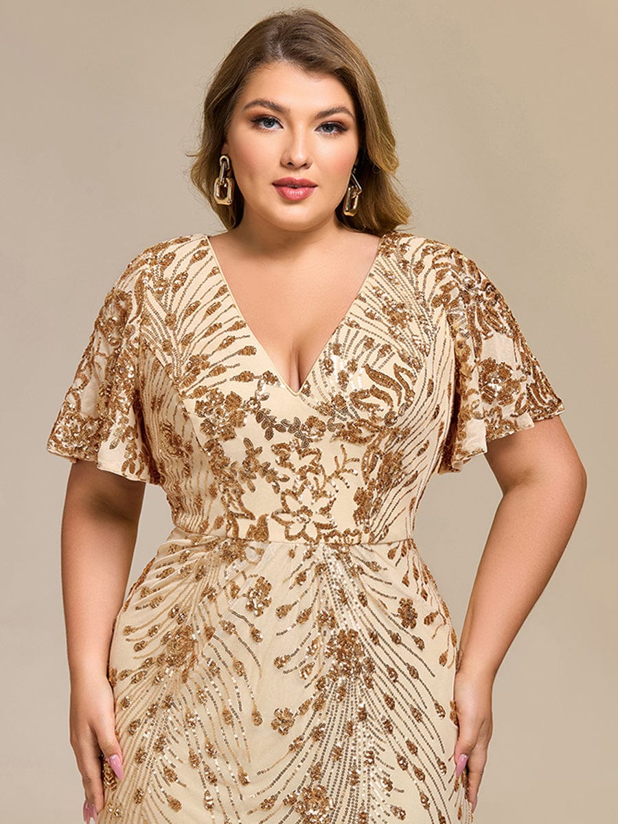 ever PALMER|Sequin Ruffle Sleeve Evening Dress - Image 22