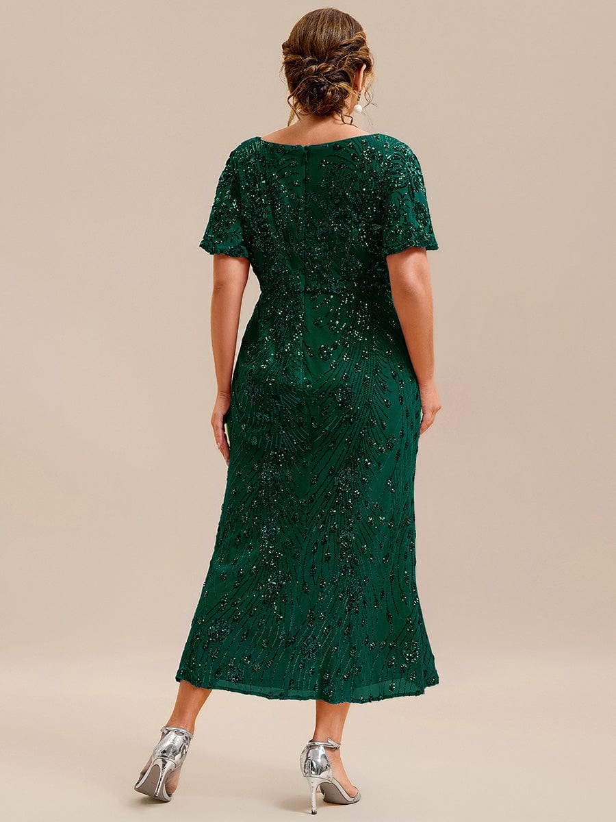 ever PALMER|Sequin Ruffle Sleeve Evening Dress - Image 87