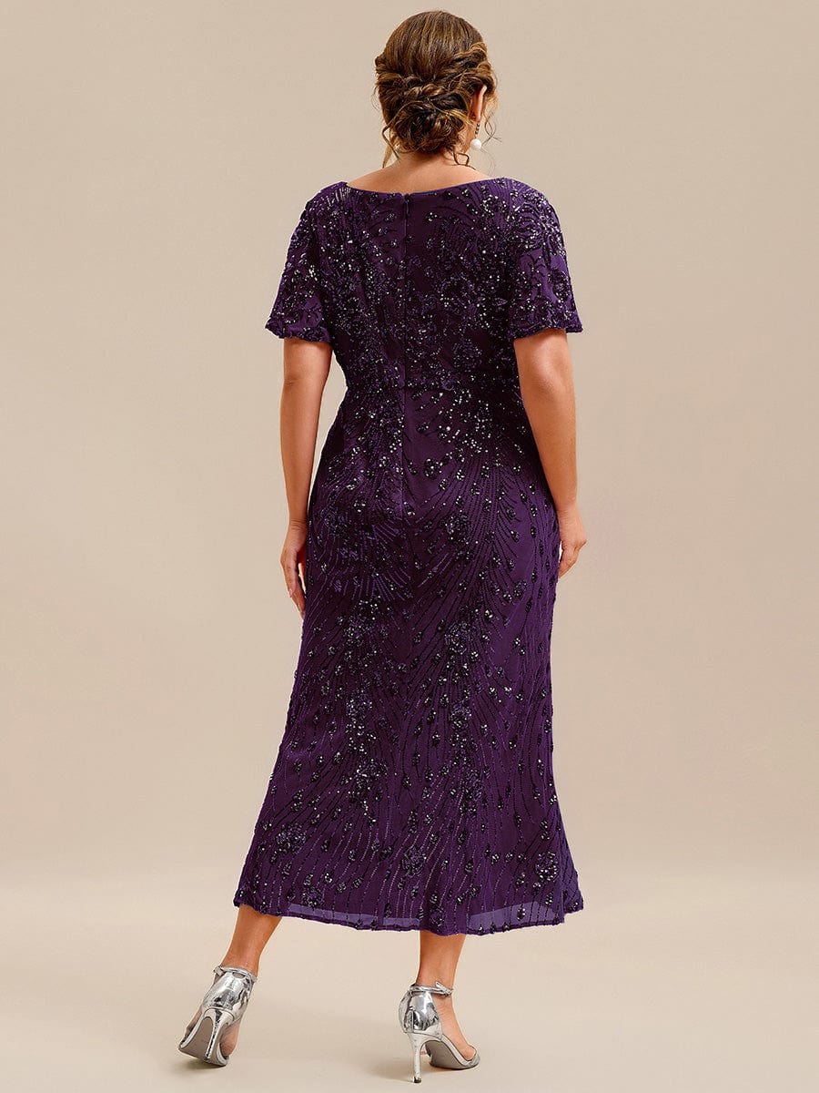 ever PALMER|Sequin Ruffle Sleeve Evening Dress - Image 97