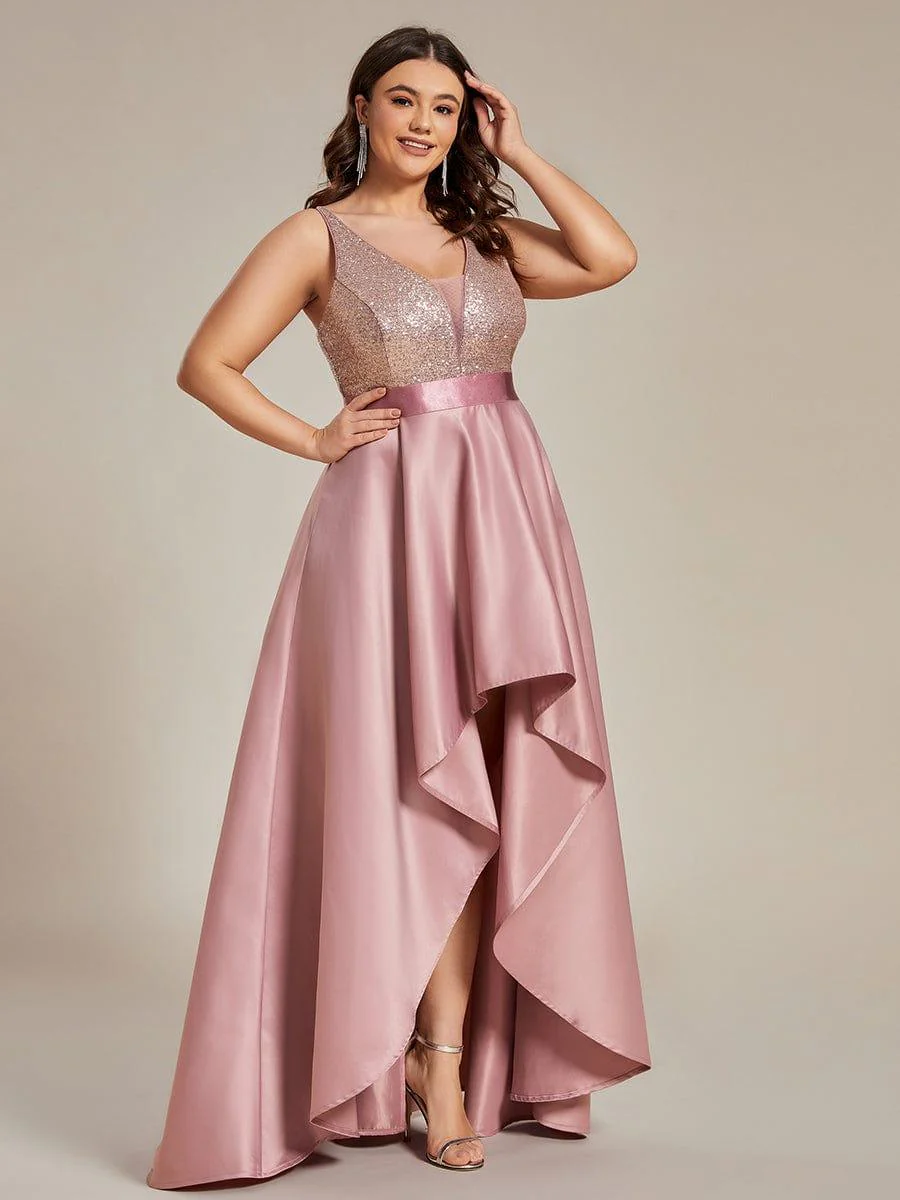 ever ALYNA|Sexy Backless Sparkly Prom Dresses for Women with Irregular Hem - Image 10