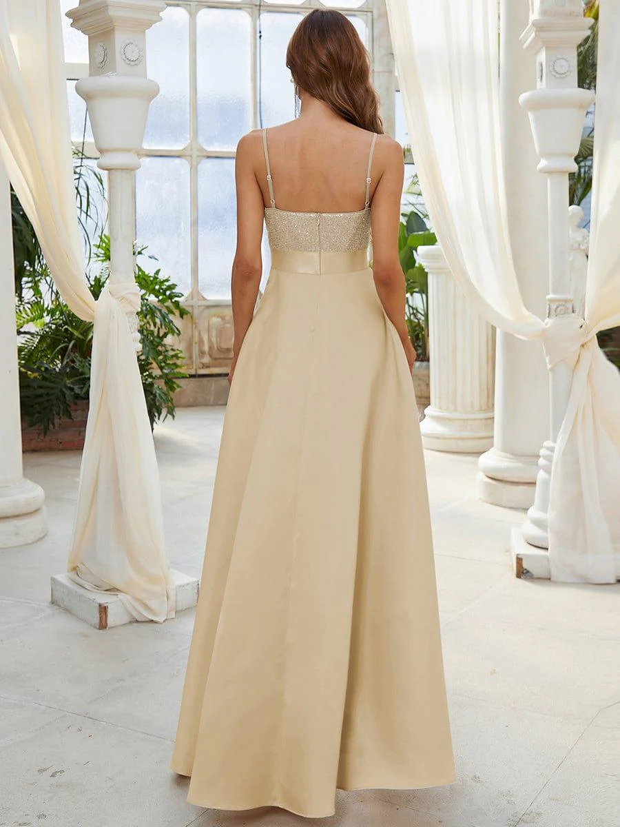 ever ALYNA|Sexy Backless Sparkly Prom Dresses for Women with Irregular Hem - Image 4