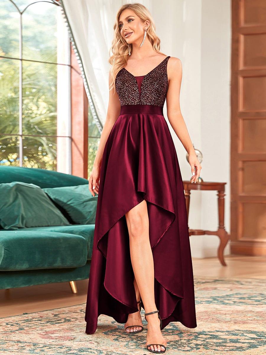 ever ALYNA|Sexy Backless Sparkly Prom Dresses for Women with Irregular Hem - Image 51