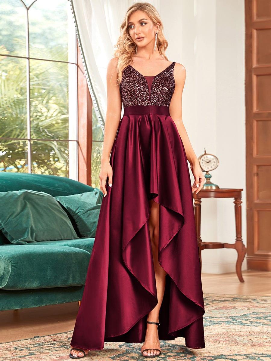 ever ALYNA|Sexy Backless Sparkly Prom Dresses for Women with Irregular Hem - Image 55