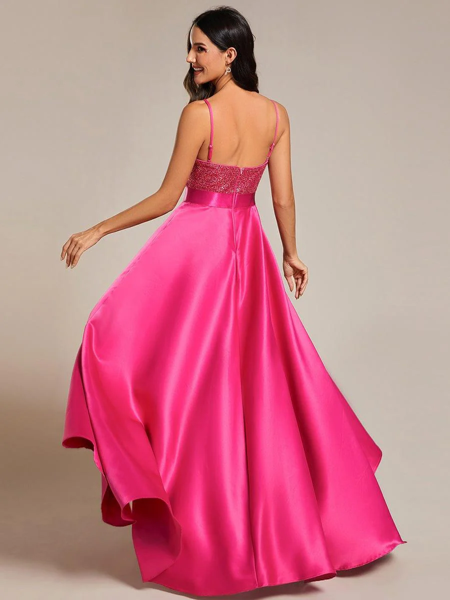 ever ALYNA|Sexy Backless Sparkly Prom Dresses for Women with Irregular Hem - Image 60