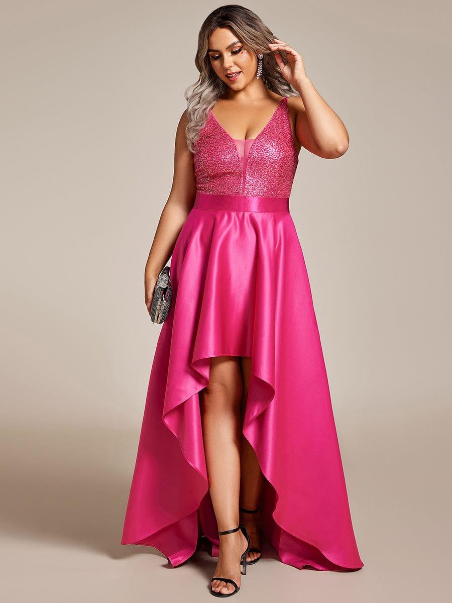 ever ALYNA|Sexy Backless Sparkly Prom Dresses for Women with Irregular Hem - Image 64