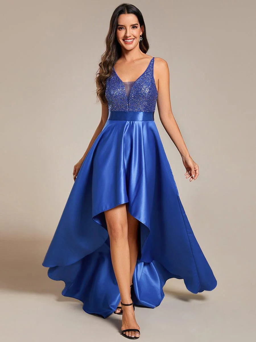 ever ALYNA|Sexy Backless Sparkly Prom Dresses for Women with Irregular Hem - Image 77