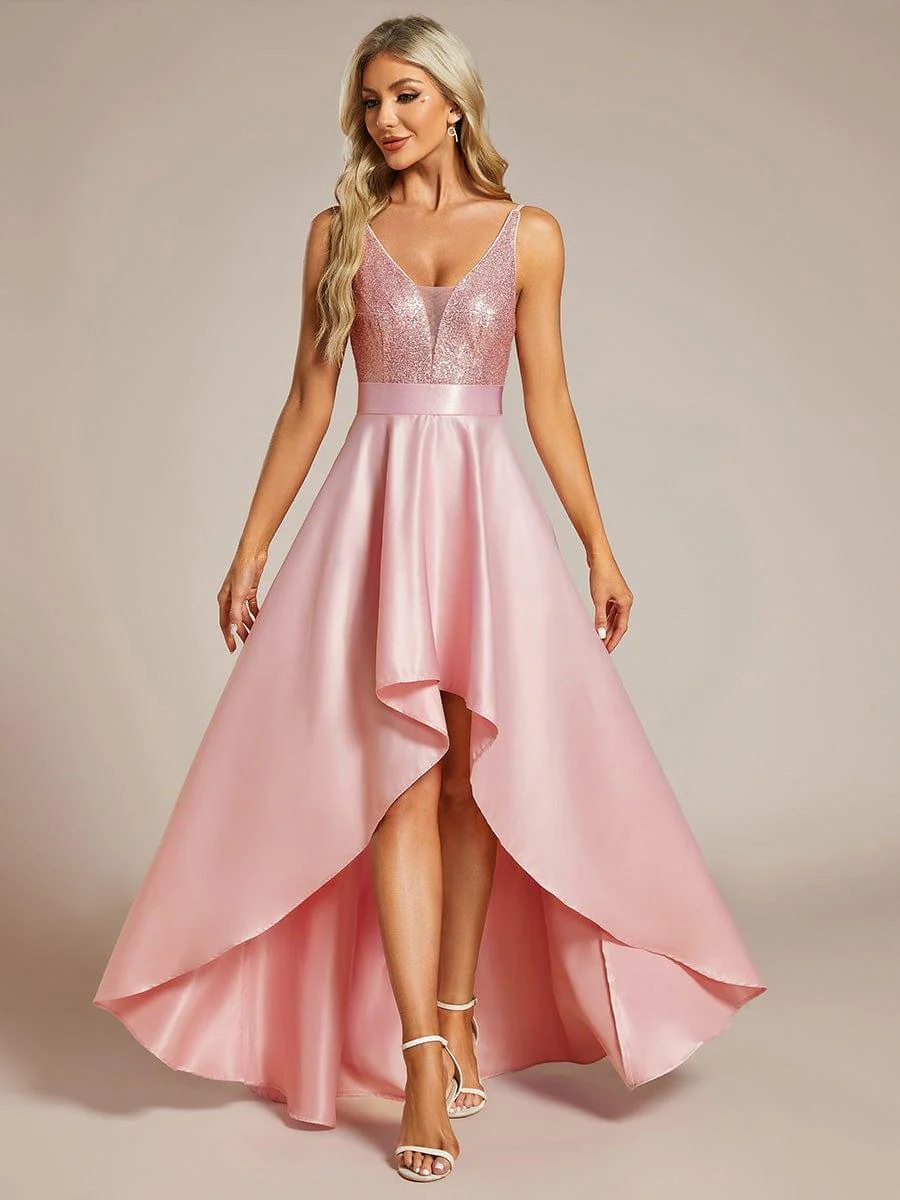ever ALYNA|Sexy Backless Sparkly Prom Dresses for Women with Irregular Hem - Image 81