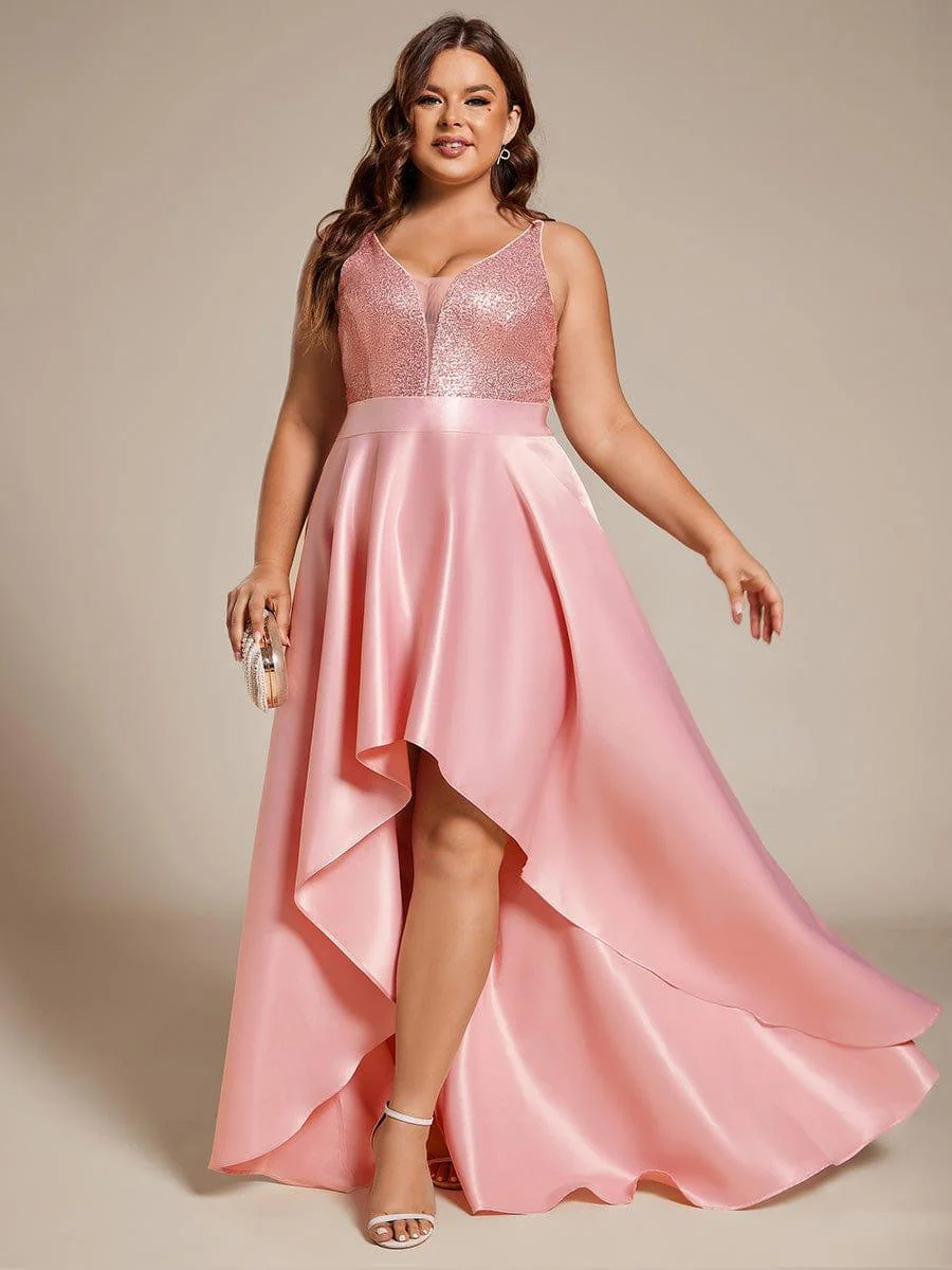ever ALYNA|Sexy Backless Sparkly Prom Dresses for Women with Irregular Hem - Image 86