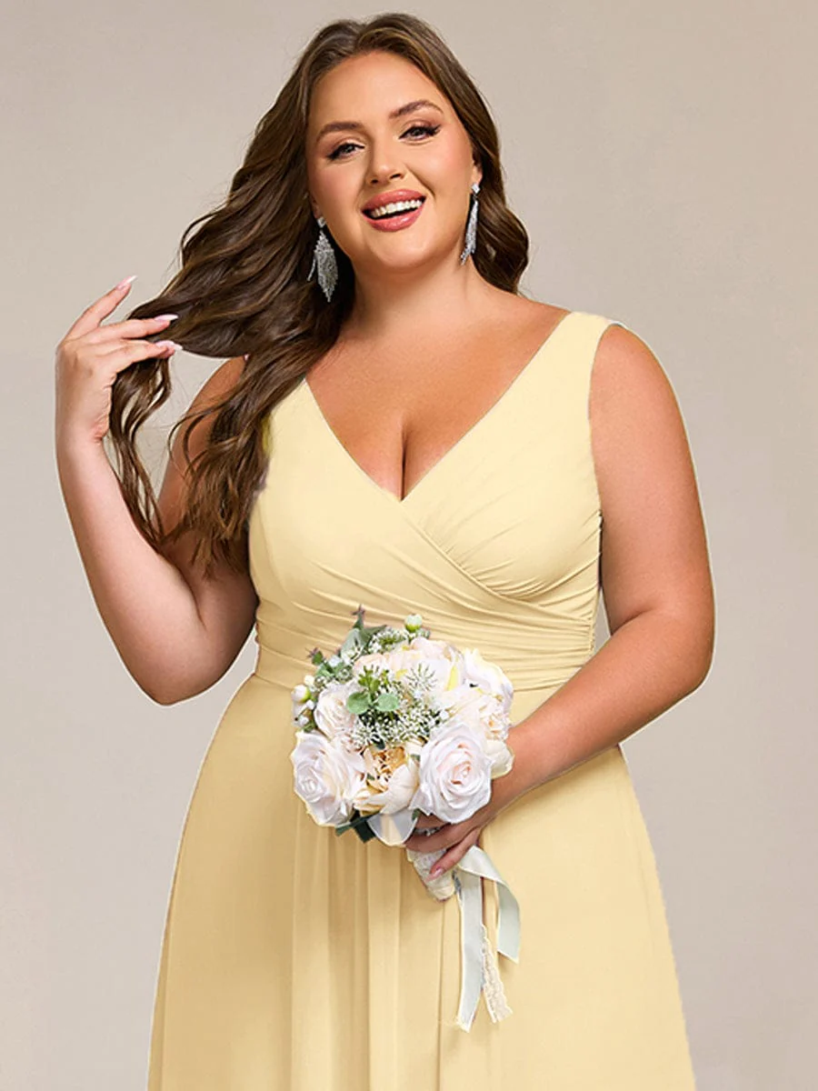 ever SAUYER|Sleeveless A-Line Chiffon Maxi Bridesmaid Dress - Image 96
