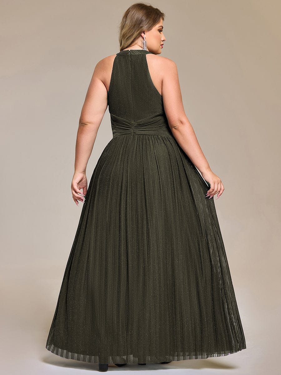 ever EVERLAINE|Sparkle Halter Neck Formal Dress with A-line Silhouette In Pink - Image 17