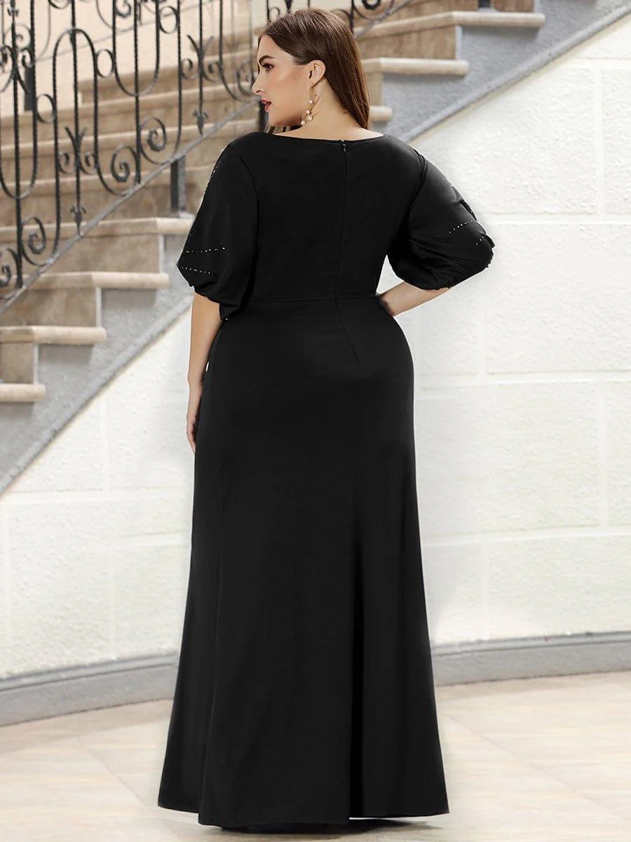 ever VICOTIRE|Trendy Round Neck Floor Length Evening Dress for Women - Image 13