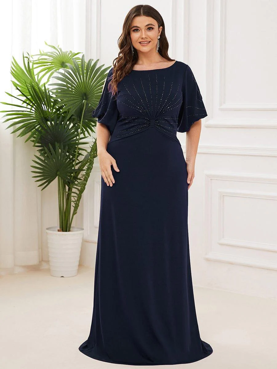 ever VICOTIRE|Trendy Round Neck Floor Length Evening Dress for Women - Image 5