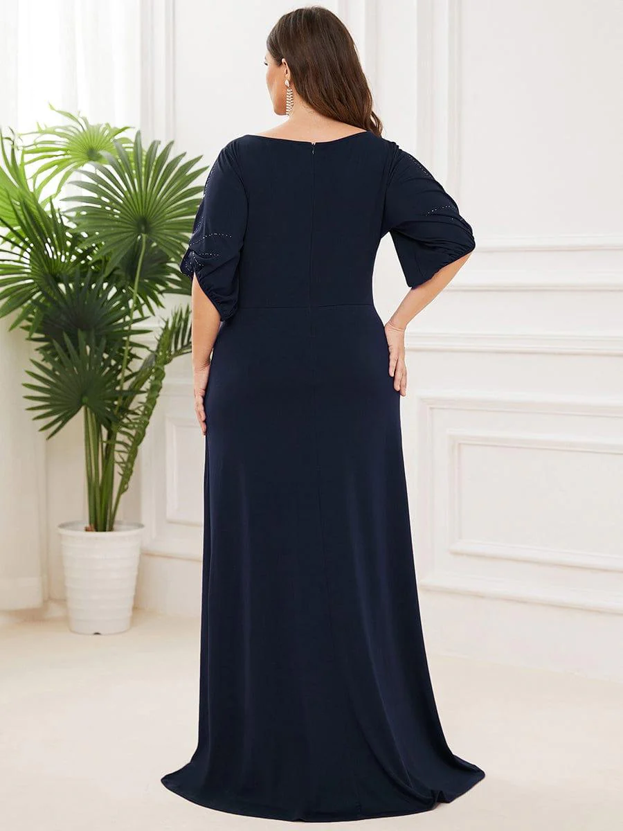 ever VICOTIRE|Trendy Round Neck Floor Length Evening Dress for Women - Image 6
