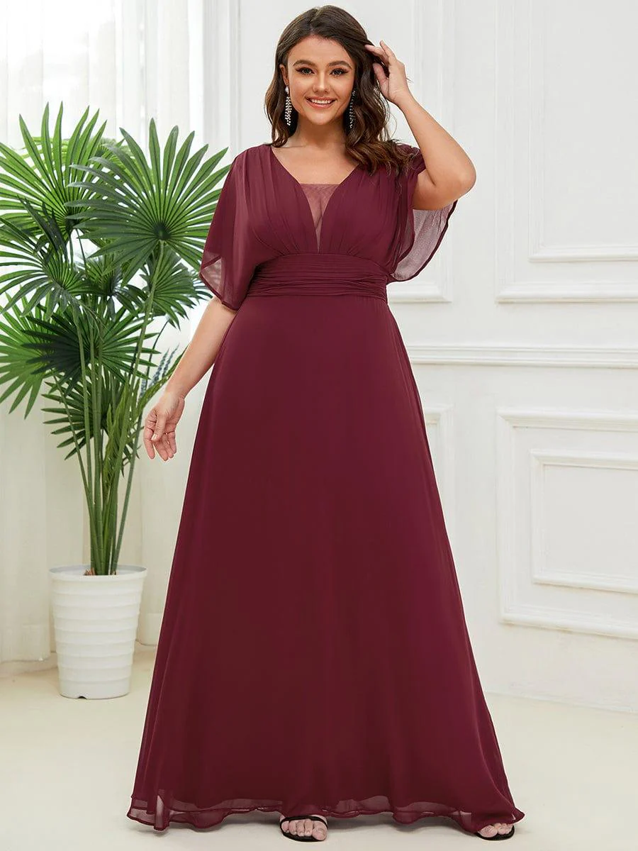 ever AMBRYN|Women's A-Line Empire Waist Chiffon Evening Party Maxi Dress - Image 12