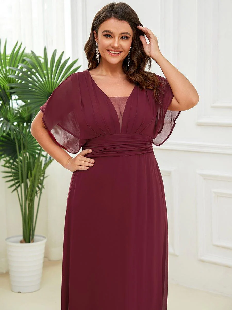 ever AMBRYN|Women's A-Line Empire Waist Chiffon Evening Party Maxi Dress - Image 14