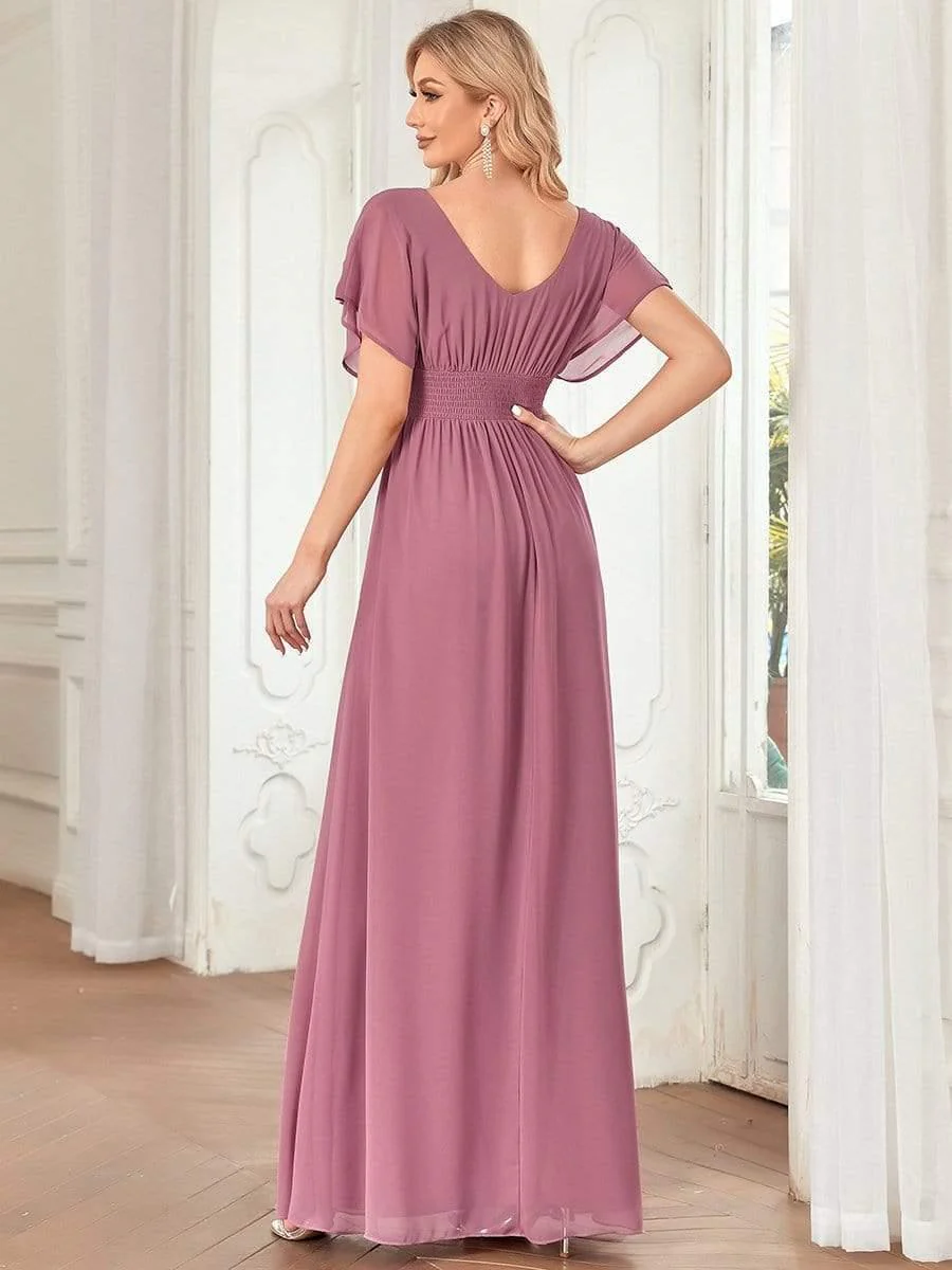 ever AMBRYN|Women's A-Line Empire Waist Chiffon Evening Party Maxi Dress - Image 16